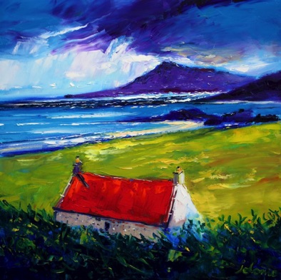 The Corryvreckan from Glengarrisdale Bothy Jura 24x24